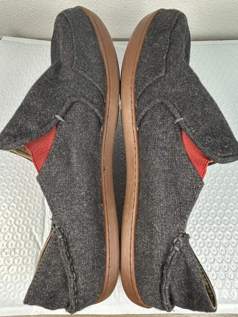 OluKai Nohea Wool Men's Slip On Shoes Gray Heather Loafers Size 12